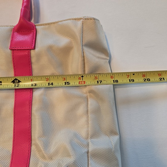 Vince Camuto Large Tote Bag With Hot Pink Handles and Trim - Picture 14 of 14